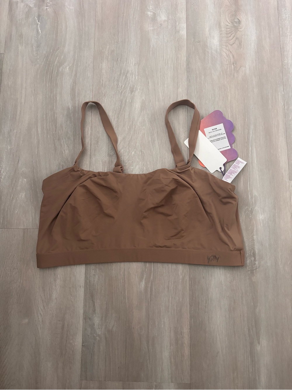 Yitty Brown Seamless Bralette - Comfortable Everyday Support NWT 2x